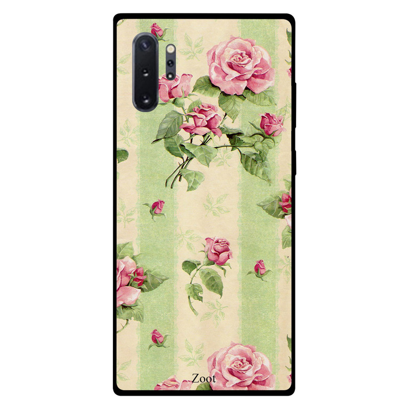 

Zoot Samsung Note Plus Mobile Phone Back Cover, Cream Green Flowers