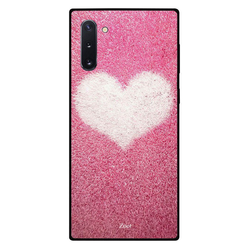 

Zoot Samsung Note 10 Mobile Phone Back Cover, Pink With White Heart