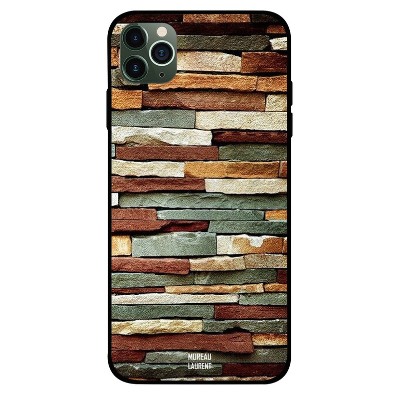 

Moreau Laurent Apple iPhone 11 Pro Mobile Phone Back Cover, Stones Wall Pattern