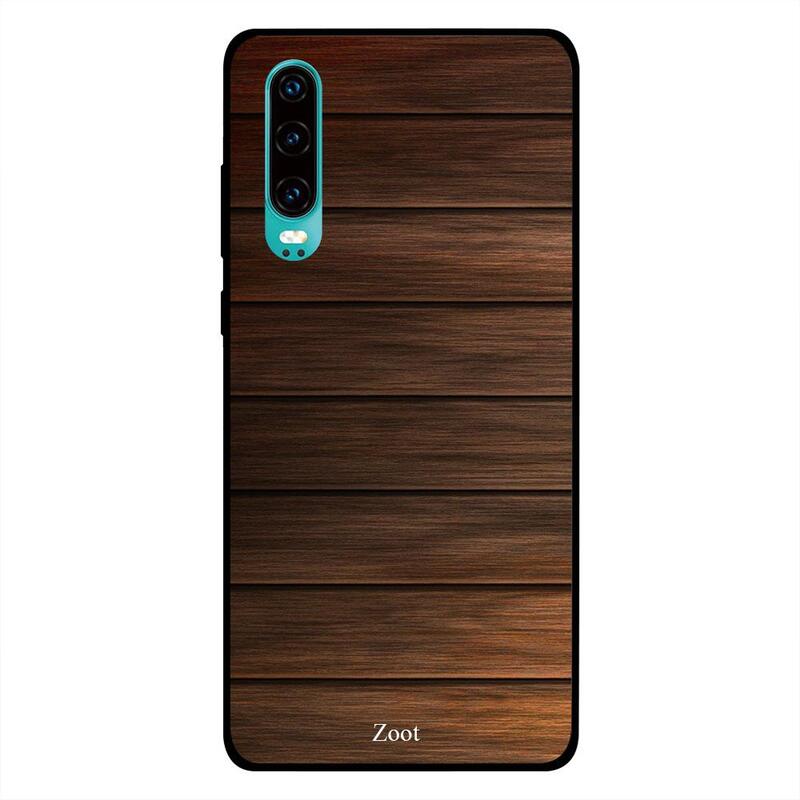 

Zoot Huawei P30 Mobile Phone Back Cover, Wooden Dark Brown Horizental