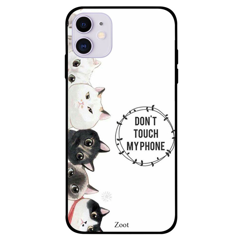 

Zoot Apple iPhone 11 Mobile Phone Back Cover, Cats Don't Touch My Phone