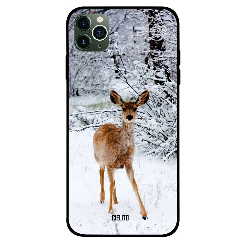 

Cielito Apple iPhone 11 Pro Mobile Phone Back Cover, Baby Deer in Snow