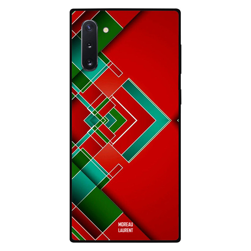 

Moreau Laurent Samsung Note 10 Mobile Phone Back Cover, Red Green & White Lines Pattern