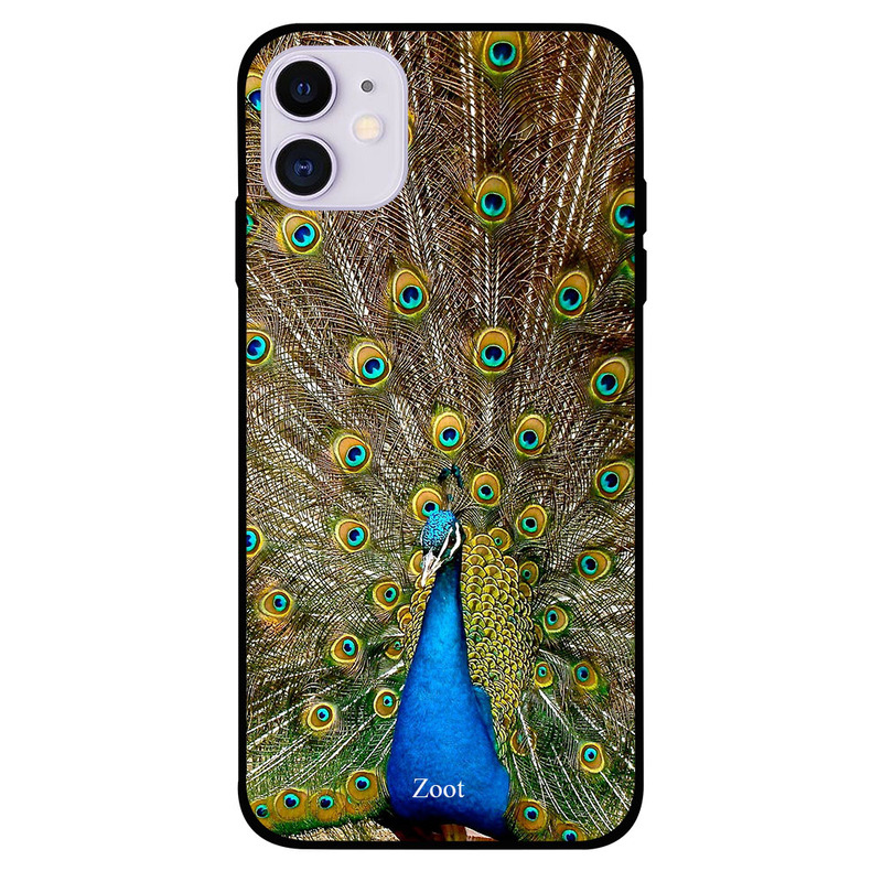 

Zoot Apple iPhone 11 Mobile Phone Back Cover, Peacock Feathers