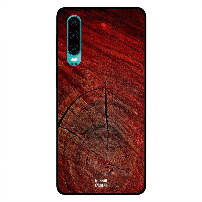 

Moreau Laurent Huawei P30 Mobile Phone Back Cover, Cracks in Red Wooden Pattern