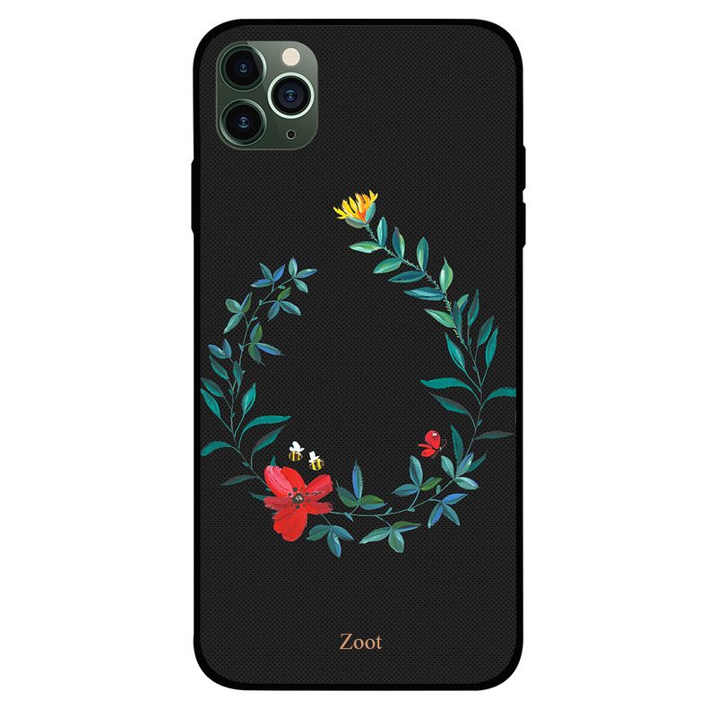 

Zoot Apple iPhone 11 Pro Mobile Phone Back Cover, Black Flower Bee