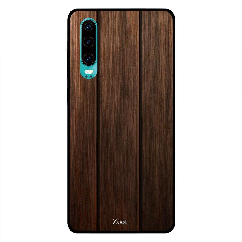 

Zoot Huawei P30 Mobile Phone Back Cover, Wooden Dark Brown Shiney