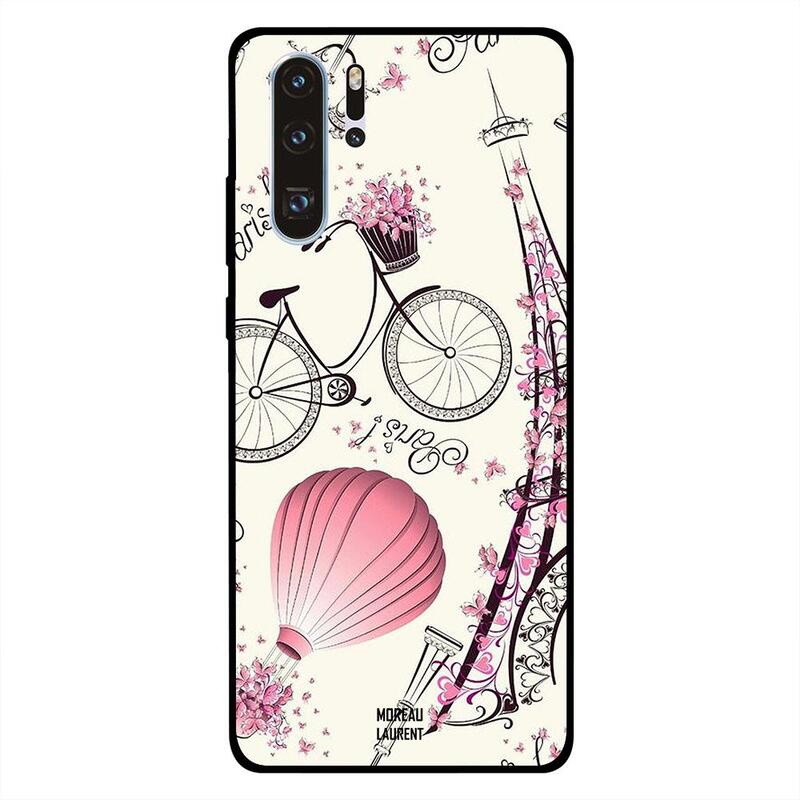 

Moreau Laurent Huawei P30 Pro Mobile Phone Back Cover, Effiel Tower And Love Cycle
