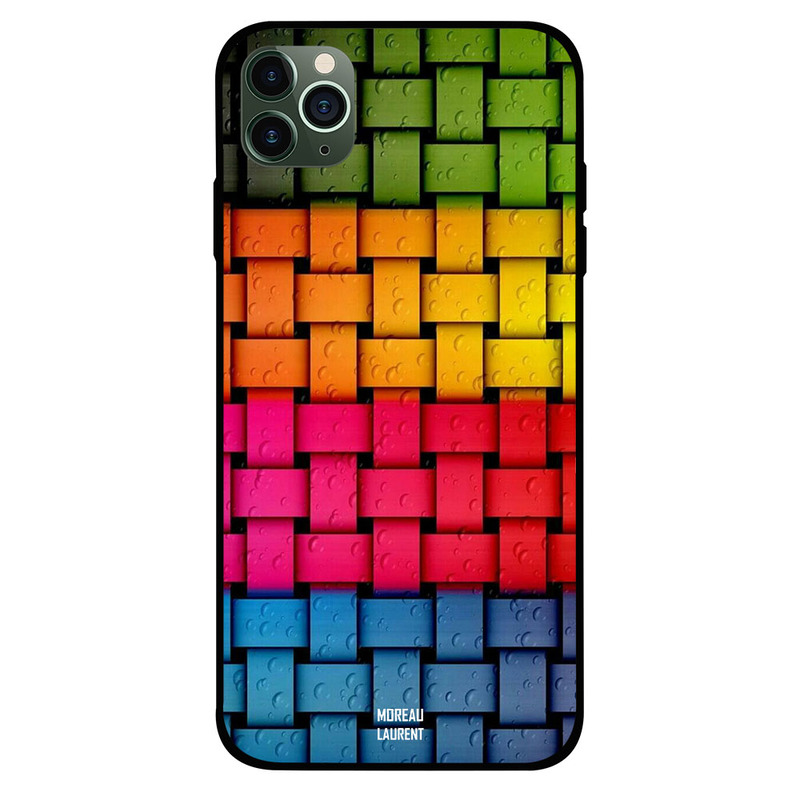 

Moreau Laurent Apple iPhone 11 Pro Max Mobile Phone Back Cover, Rainbow Colors & Water Drops Pattern