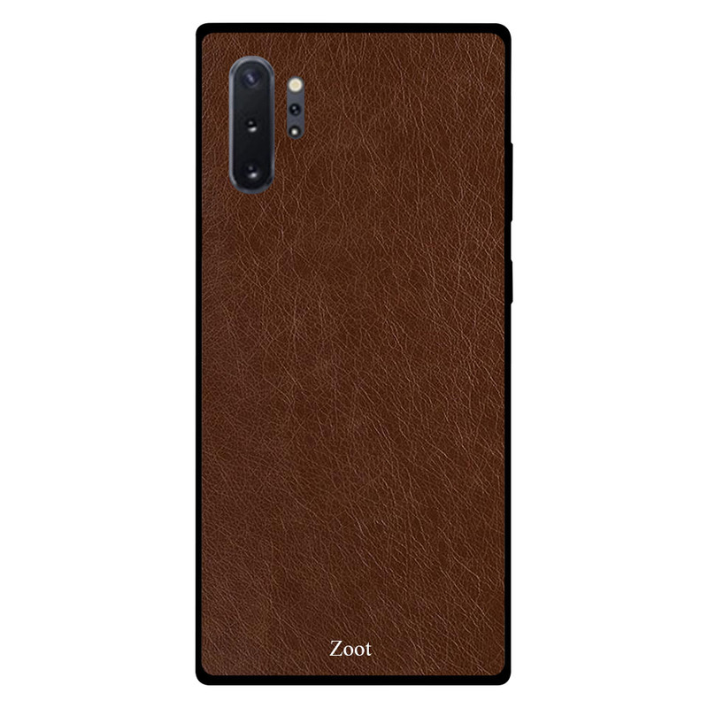

Zoot Samsung Note Plus Mobile Phone Back Cover, Dark Brown Leather Pattern