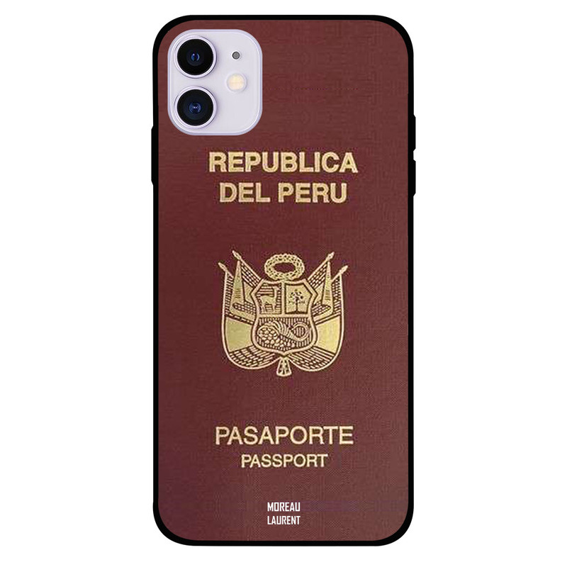 

Moreau Laurent Apple iPhone 11 Mobile Phone Back Cover, Peru Passport