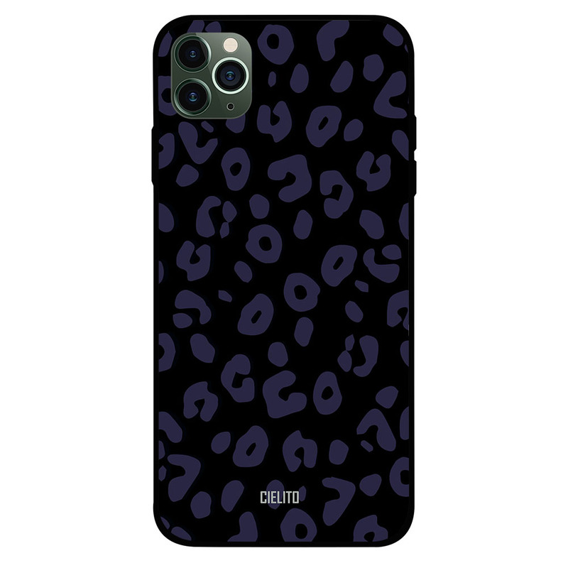 

Cielito Apple iPhone 11 Pro Mobile Phone Back Cover, Black & Blue Leopard Print