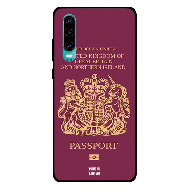 

Moreau Laurent Huawei P30 Mobile Phone Back Cover, United Kingdom Passport