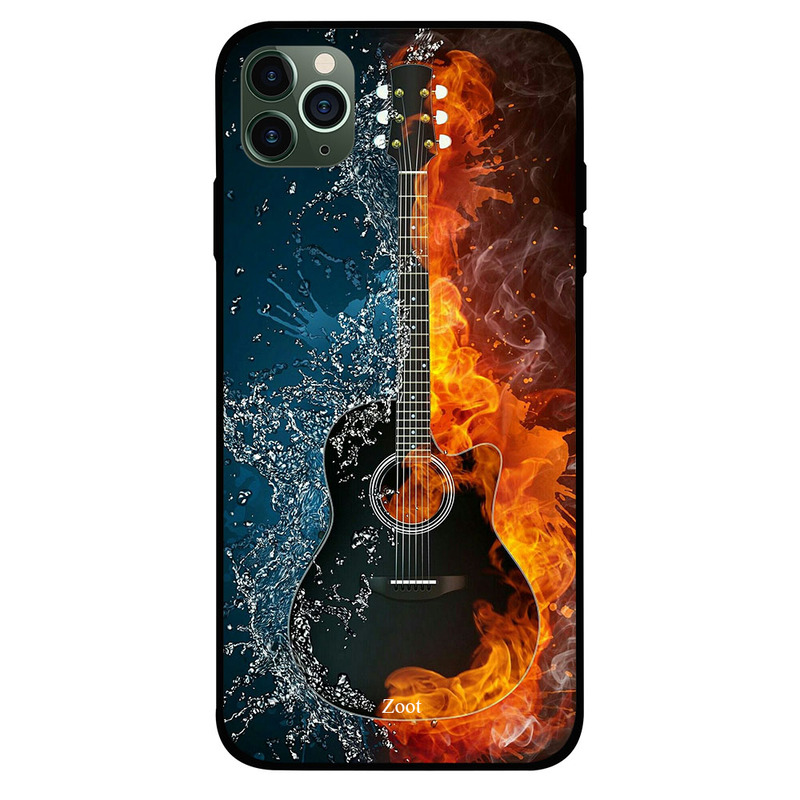 

Zoot Apple iPhone 11 Pro Mobile Phone Back Cover, Fire Ice Guitar