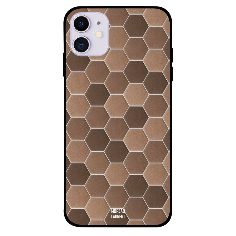 

Moreau Laurent Apple iPhone 11 Mobile Phone Back Cover, Round Shape Interlock Pattern
