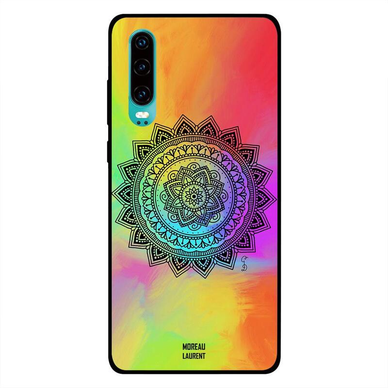 

Moreau Laurent Huawei P30 Mobile Phone Back Cover, Flower at Centre