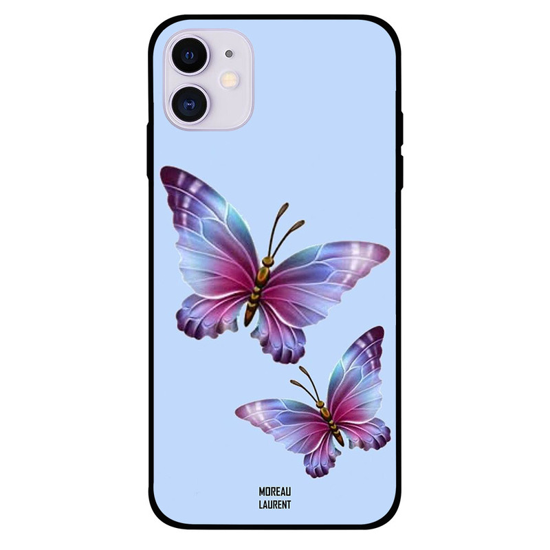 

Moreau Laurent Apple iPhone 11 Mobile Phone Back Cover, Gradient Colors Butterflies