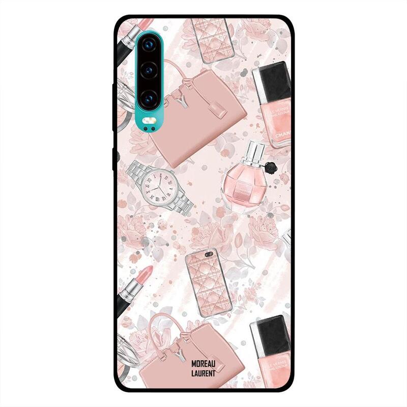 

Moreau Laurent Huawei P30 Mobile Phone Back Cover, Cream Pink Makeup Items