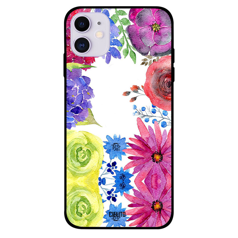 

Cielito Apple iPhone 11 Mobile Phone Back Cover, Water Color Flowers