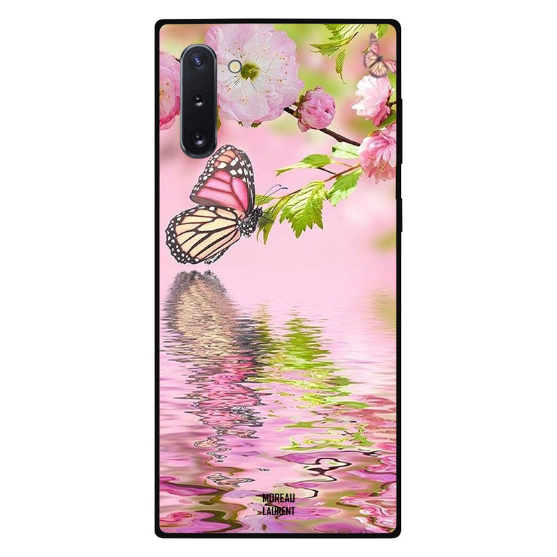 

Moreau Laurent Samsung Note 10 Mobile Phone Back Cover, Butterfly with Reflection on Water