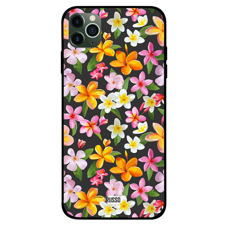 

Russo Apple iPhone 11 Pro Max Mobile Phone Back Cover, Printed Flowers Art