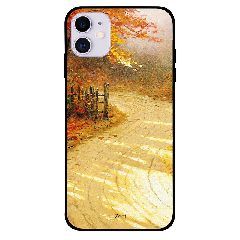 

Zoot Apple iPhone 11 Mobile Phone Back Cover, Autumn Forest Pathway