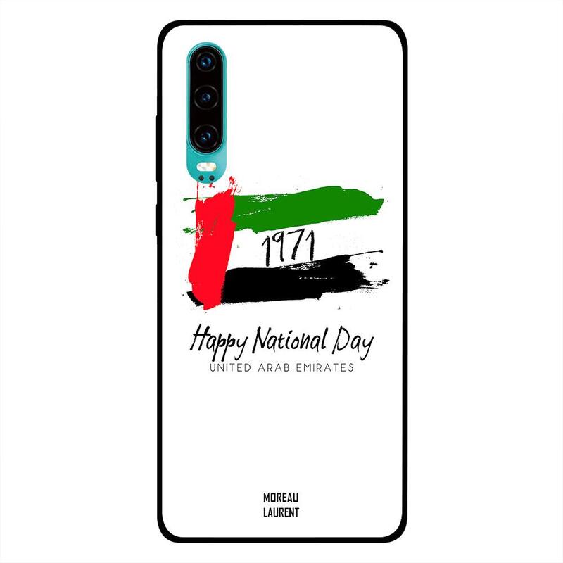 

Moreau Laurent Huawei P30 Mobile Phone Back Cover, 1971 Happy National Day UAE Flag