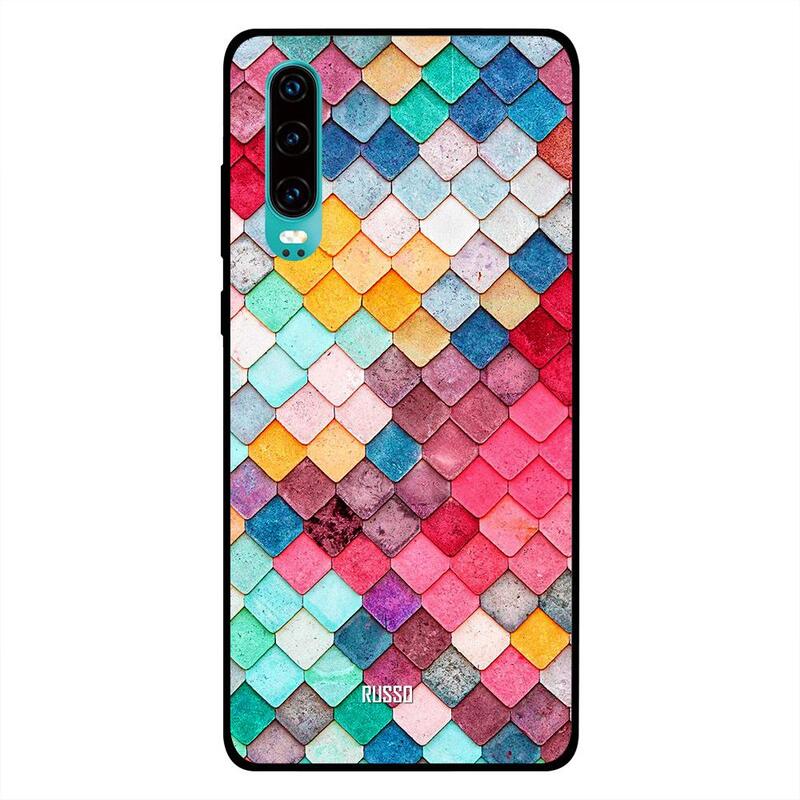 

Russo Huawei P30 Mobile Phone Back Cover, Blue Traditional Print
