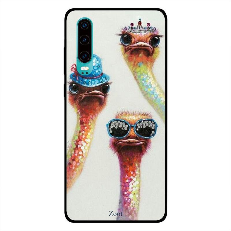 

Zoot Huawei P30 Mobile Phone Back Cover, Ostrich Princess