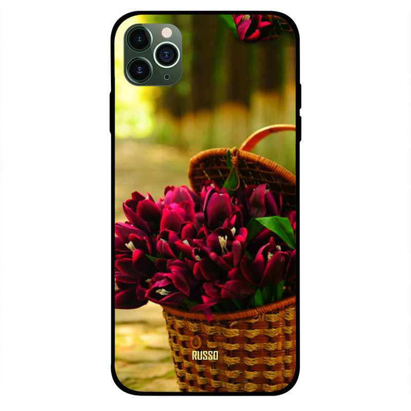 

Russo Apple iPhone 11 Pro Max Mobile Phone Back Cover, Flowers Basket