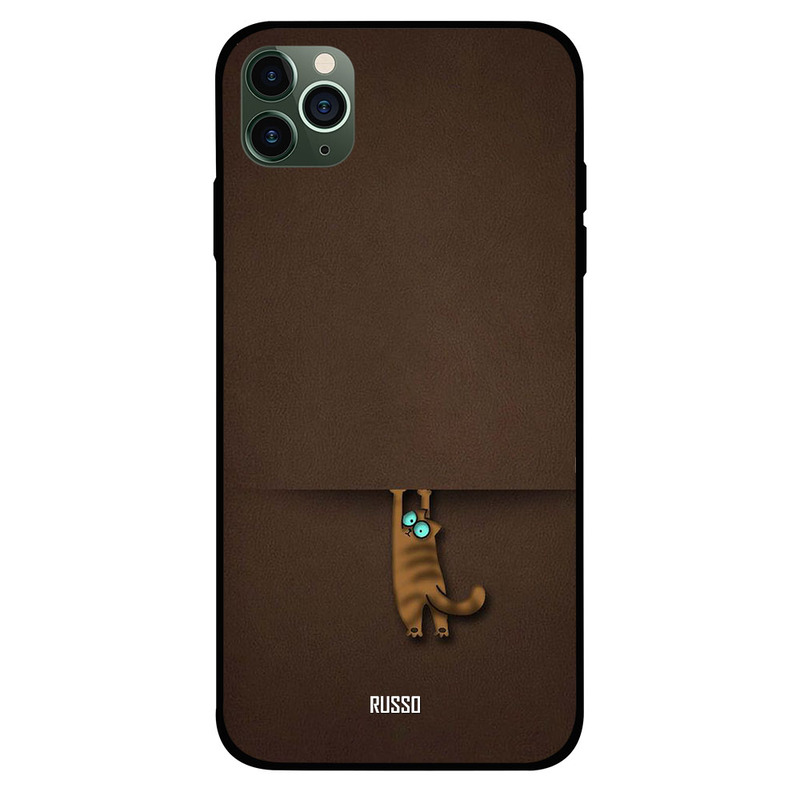 

Russo Apple iPhone 11 Pro Max Mobile Phone Back Cover, Hang On Cat