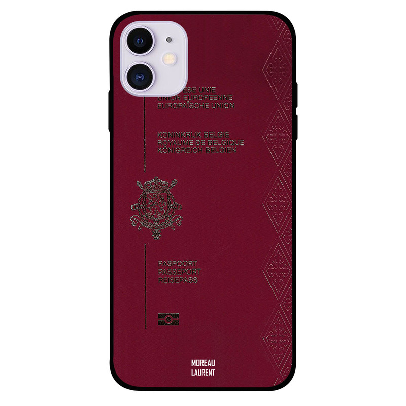 

Moreau Laurent Apple iPhone 11 Mobile Phone Back Cover, Belgium Passport