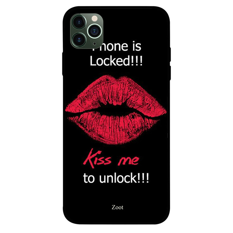 

Zoot Apple iPhone 11 Pro Max Mobile Phone Back Cover, Phone is Locked Kiss Me