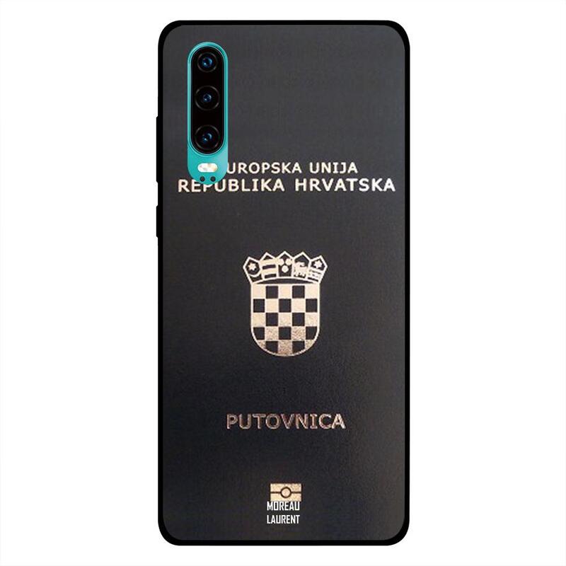 

Moreau Laurent Huawei P30 Mobile Phone Back Cover, Croatia Passport