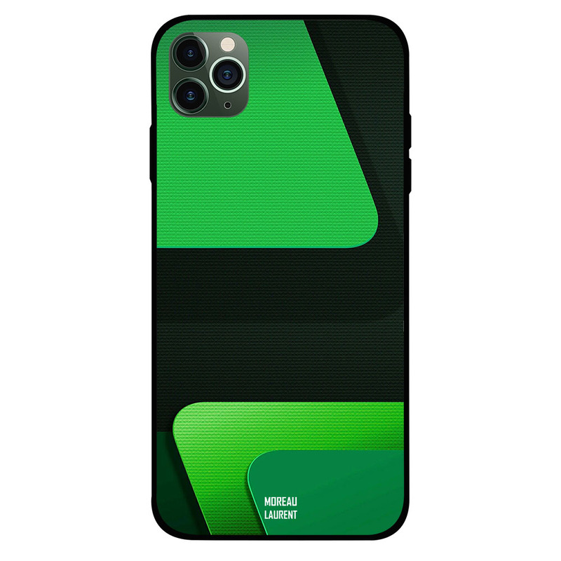 

Moreau Laurent Apple iPhone 11 Pro Max Mobile Phone Back Cover, Green & Dark Green Pattern