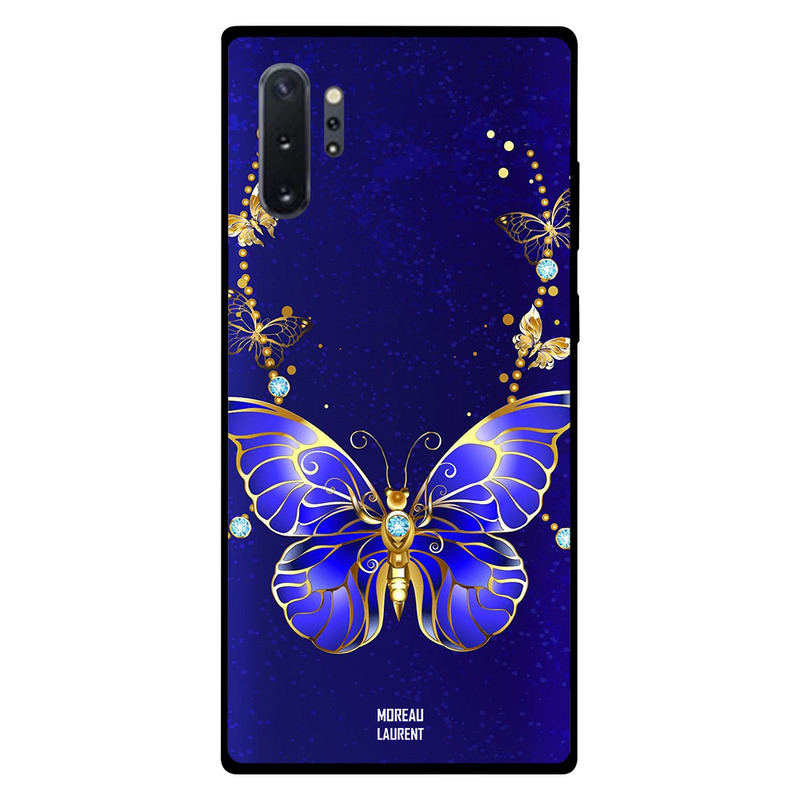 

Moreau Laurent Samsung Note Plus Mobile Phone Back Cover, Golden Blue Butterfly