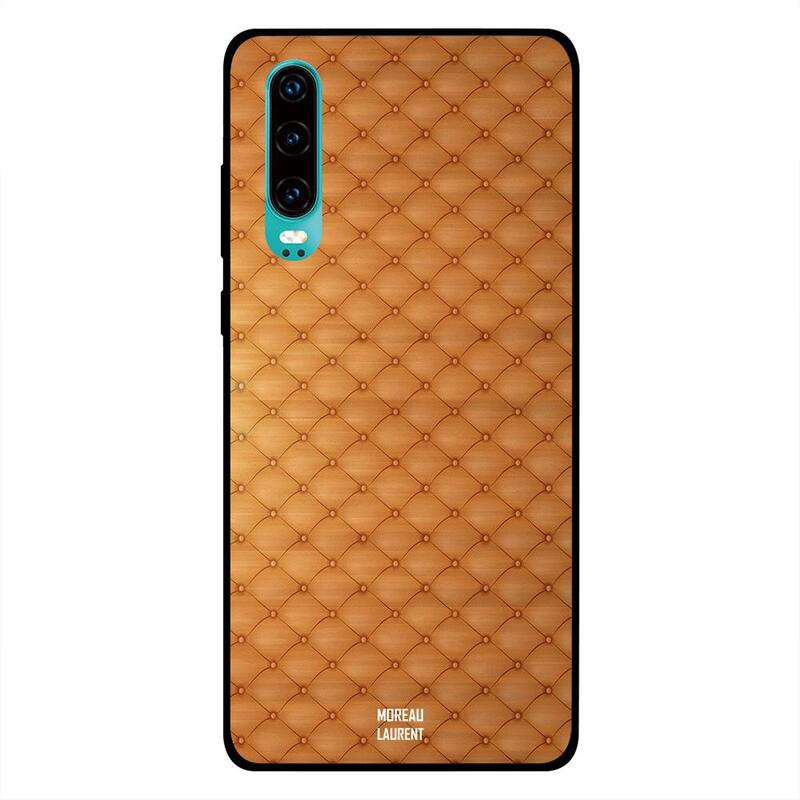 

Moreau Laurent Huawei P30 Mobile Phone Back Cover, Orange Stitch Cloth Pattern