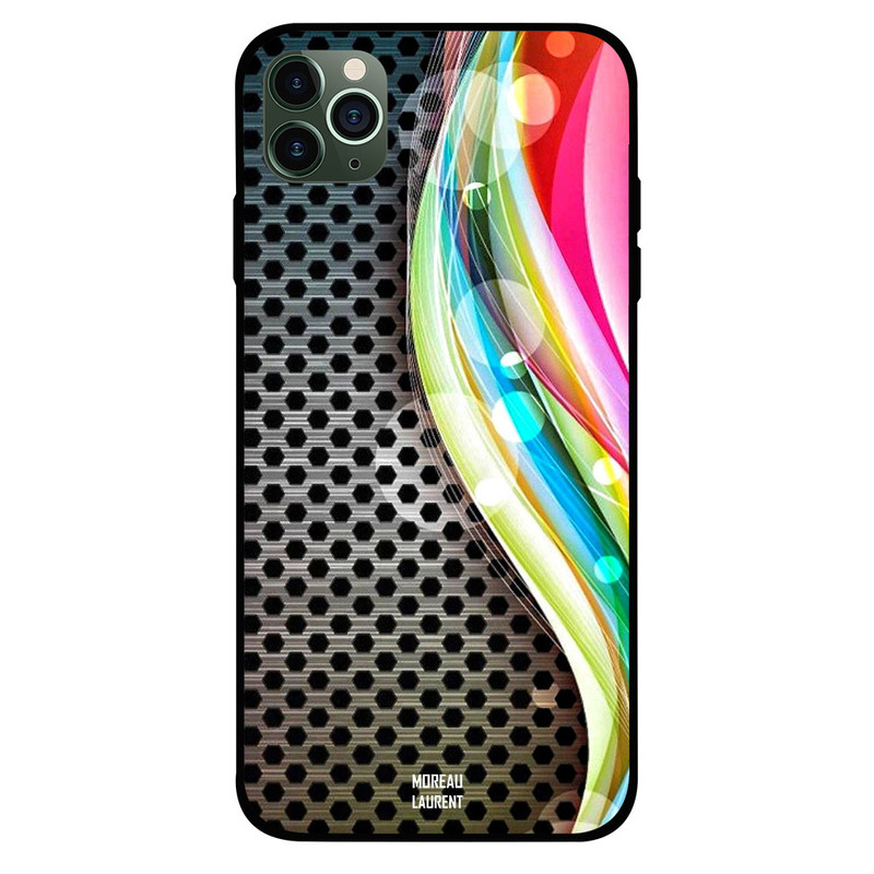 

Moreau Laurent Apple iPhone 11 Pro Mobile Phone Back Cover, Rainbow Color on Right Pattern