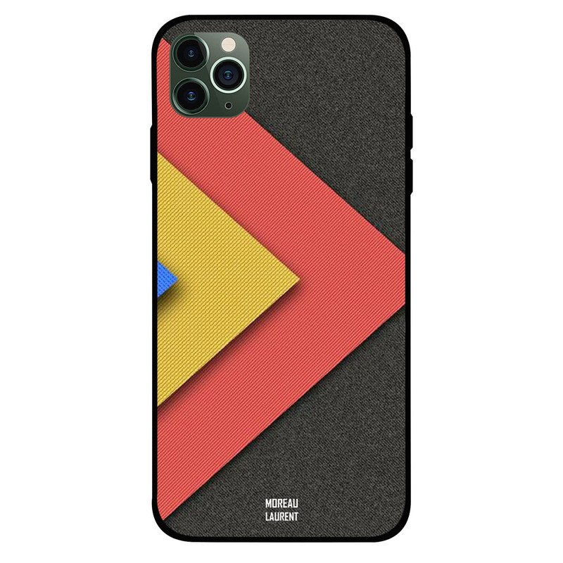 

Moreau Laurent Apple iPhone 11 Pro Mobile Phone Back Cover, Blue Yellow Light Red Cloth Pattern