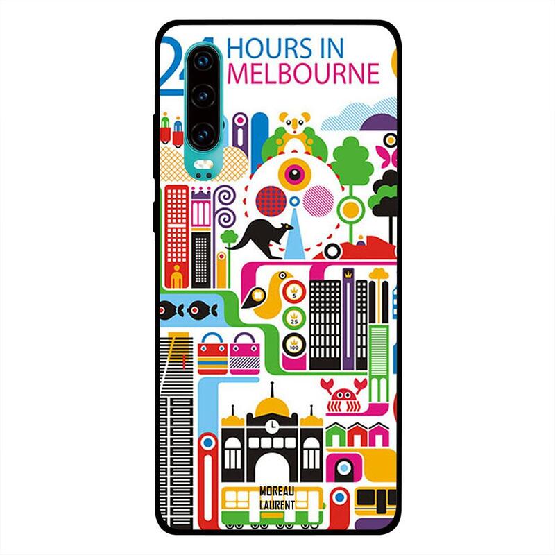 

Moreau Laurent Huawei P30 Mobile Phone Back Cover, 24 Hours in Melbourne
