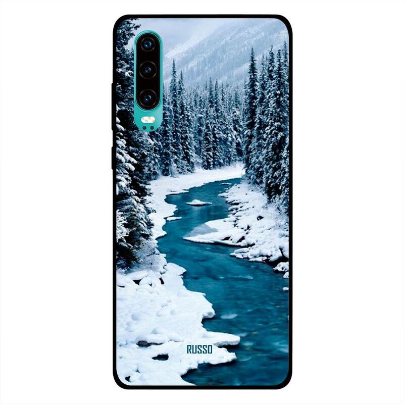 

Russo Huawei P30 Mobile Phone Back Cover, White Hepatica