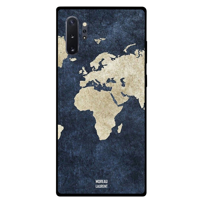 

Moreau Laurent Samsung Note Plus Mobile Phone Back Cover, Map on Jeans Pattern
