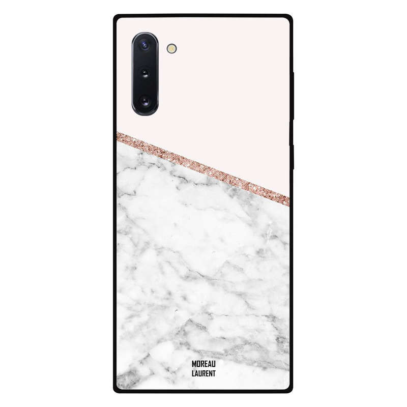 

Moreau Laurent Samsung Note 10 Mobile Phone Back Cover, White Marble & Matt Pattern