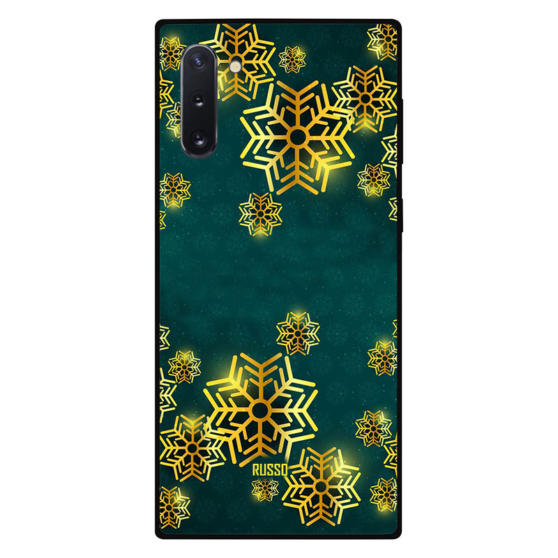 

Russo Samsung Note 10 Mobile Phone Back Cover, Golden Frozen Pattern