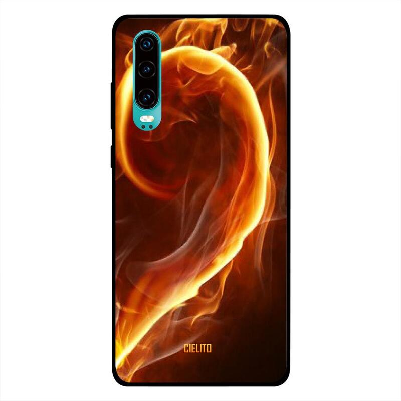 

Cielito Huawei P30 Mobile Phone Back Cover, Half Heart Right