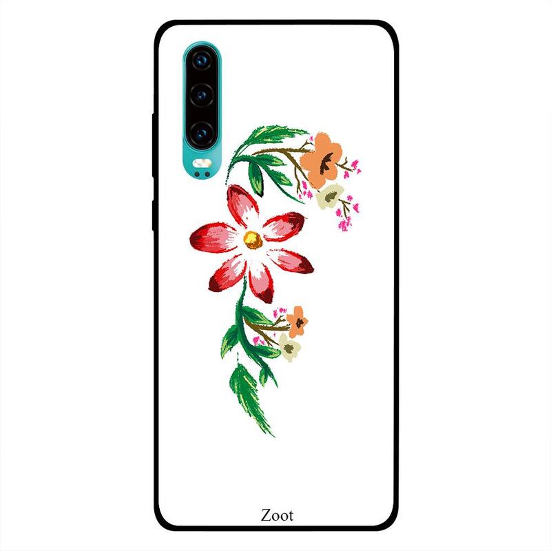 

Zoot Huawei P30 Mobile Phone Back Cover, Floral Green Red