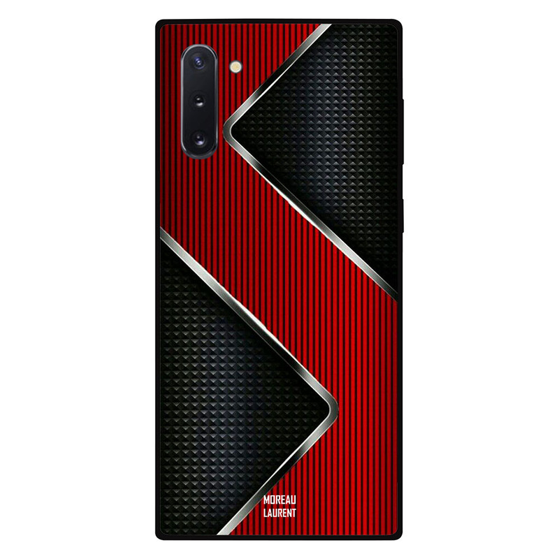 

Moreau Laurent Samsung Note 10 Mobile Phone Back Cover, Red & Black Steals Pattern