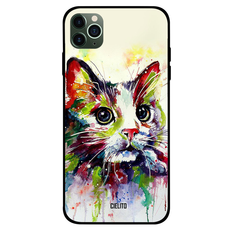 

Cielito Apple iPhone 11 Pro Max Mobile Phone Back Cover, Impression Cat Art