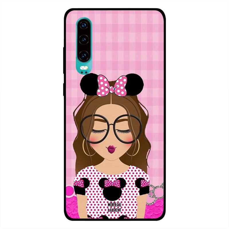 

Moreau Laurent Huawei P30 Mobile Phone Back Cover, Cute Girl Pink Hairclip