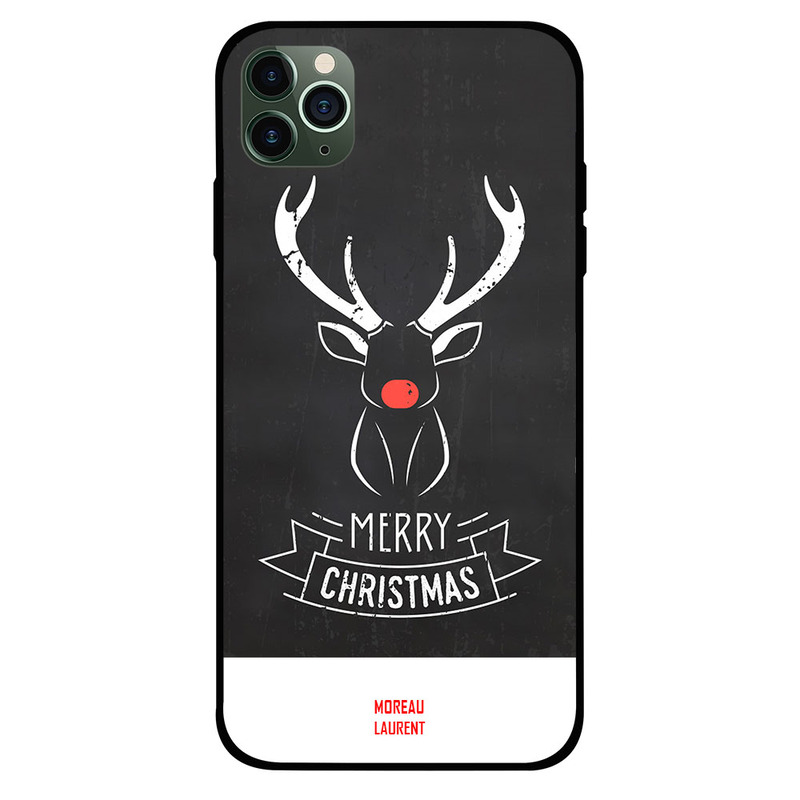 

Moreau Laurent Apple iPhone 11 Pro Mobile Phone Back Cover, Merry Christmas Horns